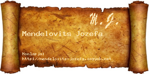 Mendelovits Jozefa névjegykártya